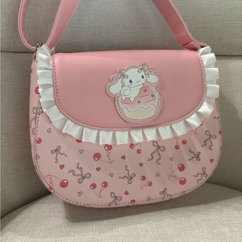 Adorable Pink Character Shoulder Bag